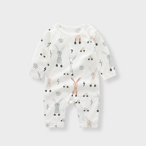 Discover the Comfort and Style of Our Bamboo Fiber Floral Print Baby Jumpsuit