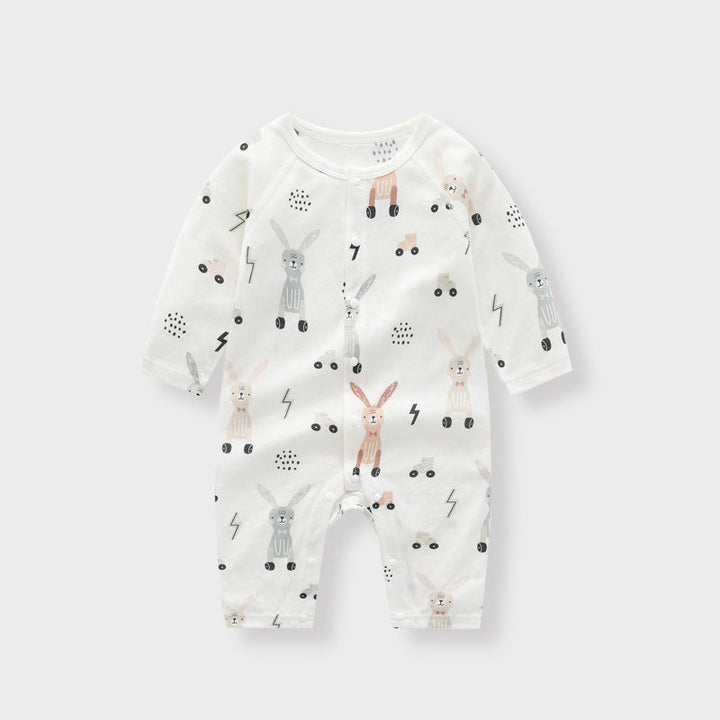 Discover the Comfort and Style of Our Bamboo Fiber Floral Print Baby Jumpsuit