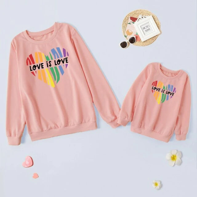 Embrace the Bond: The Letter Printed Mother Daughter Matching Sweater Set
